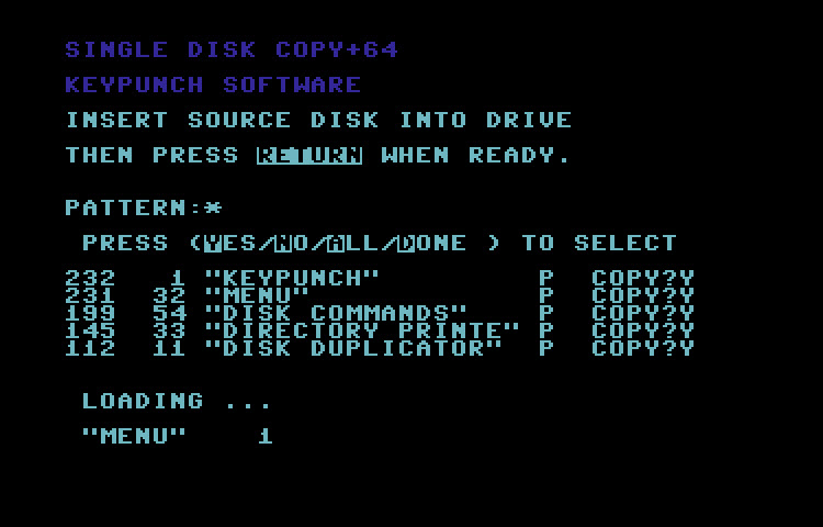 Commodore Software - Single Disk Copy+ 64