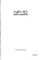 star-micronics-np-10-printer-users-manual