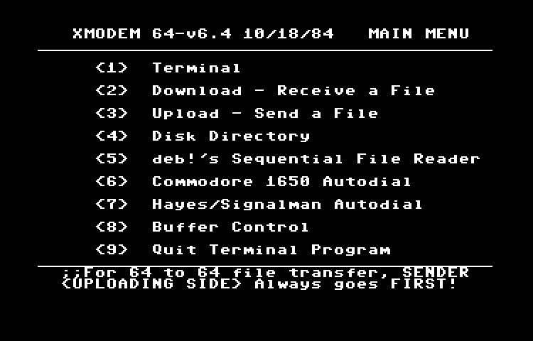 Commodore Software Xmodem 64